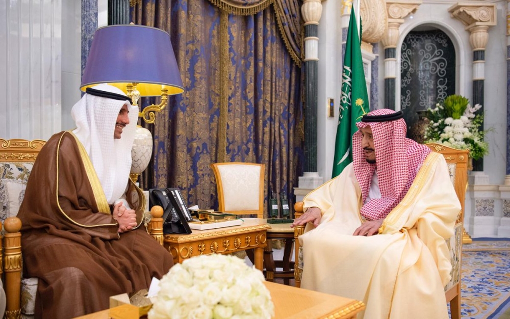 خادم الحرمين يستعرض العلاقات الأخوية مع رئيس مجلس الأمة الكويتي المدينة