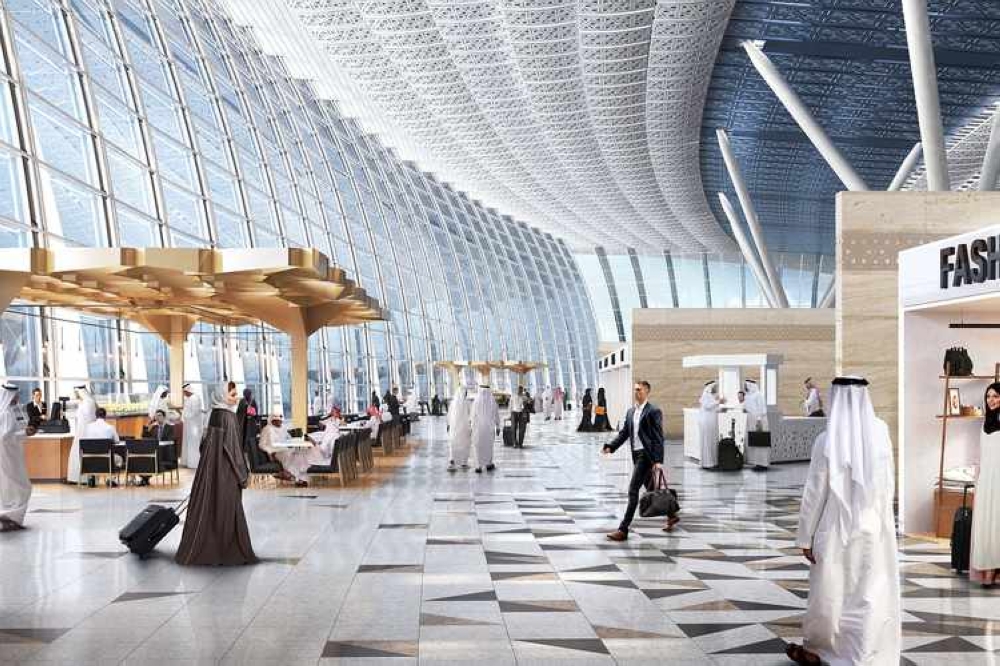 بالصور مطار الملك عبدالعزيز الجديد يدشن أكبر حوض أسماك في مطار بالعالم