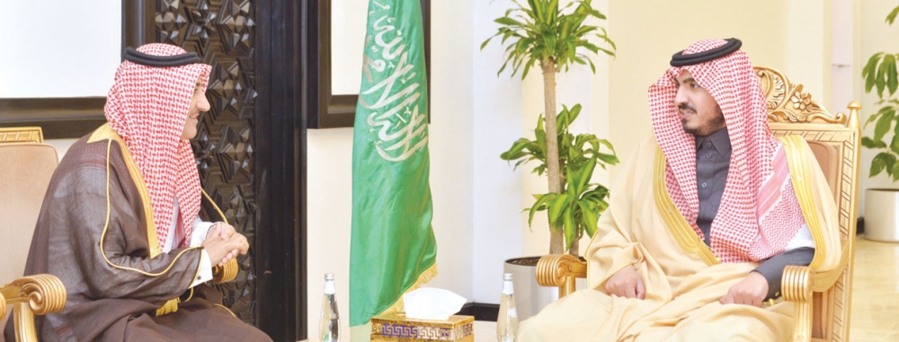 الأمير بدر خلال استقبال مدير جامعة الطائف