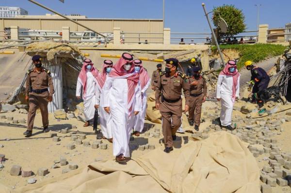الأمير أحمد بن فهد يقف ميدانيا عل الانهيار