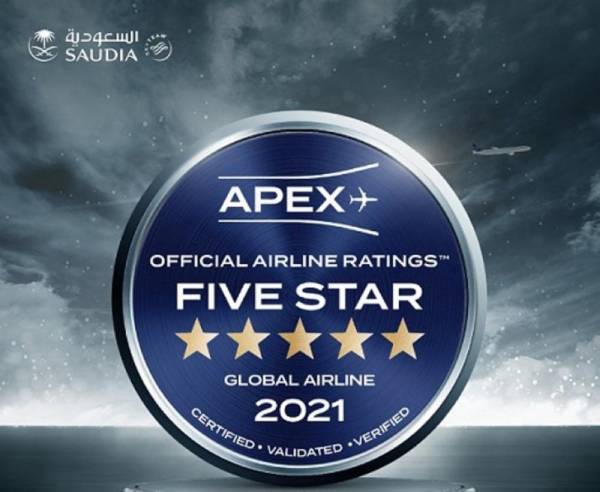 الخطوط السعودية تحرز تصنيف خمس نجوم في تقييم Apex المدينة