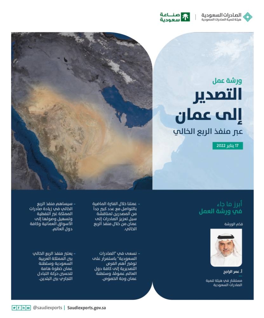 عمان والسعودية منفذ افتتاح أول