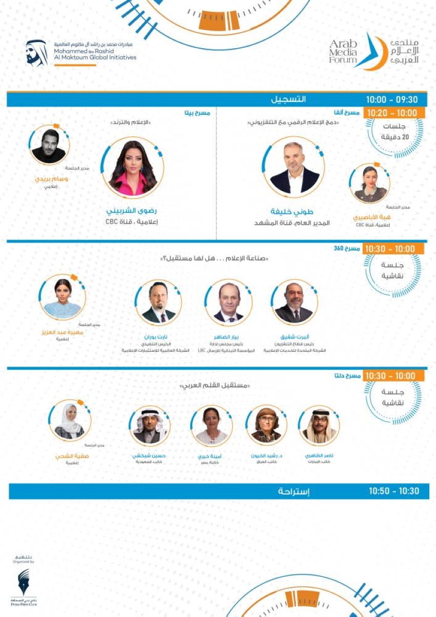 أجندة منتدى الإعلام العربي 2022