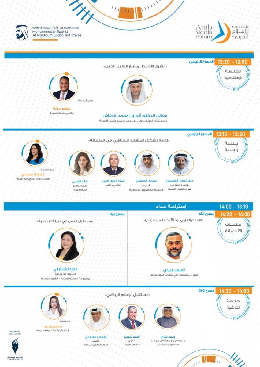 أجندة منتدى الإعلام العربي 2022