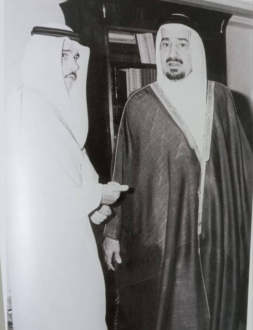 الملك خالد والشيخ إبراهيم العنقري