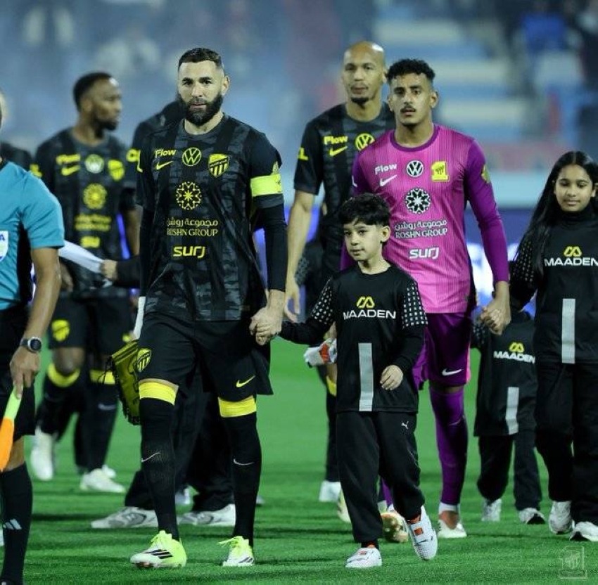 بنزيما لدى مشاركته في مباراة سابقة مع الاتحاد