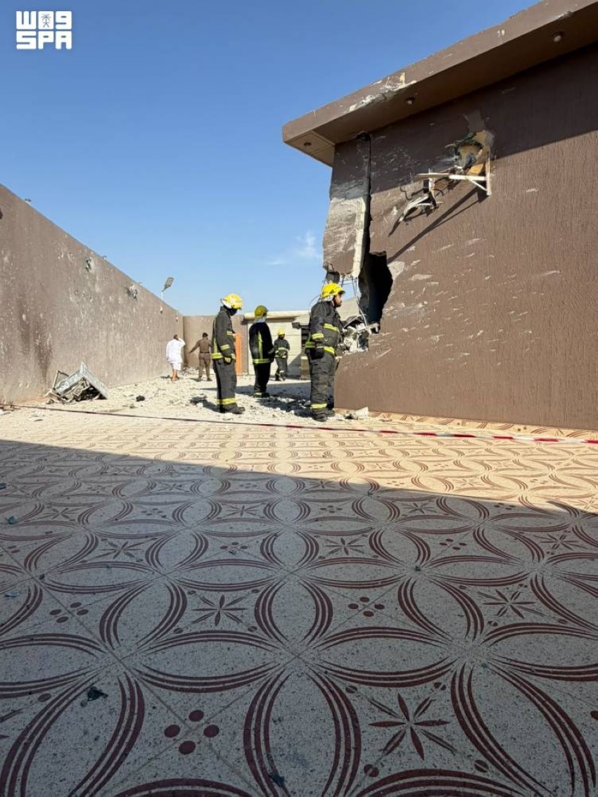  سقوط شظايا إثر اعتراض طائرة مسيّرة في الطائف